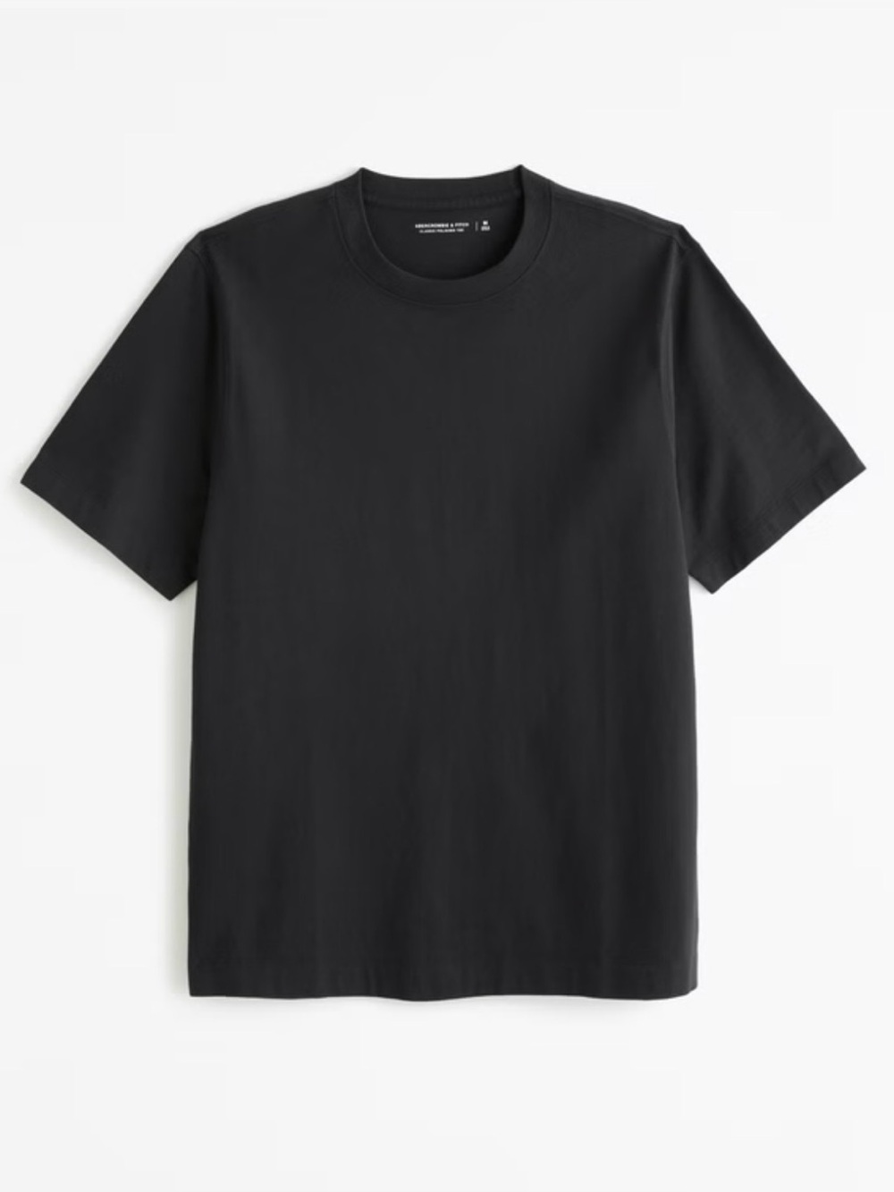 ABERCROMBIE & FITCH CLASSIC POLISHED TEE NWT M IN BLACK